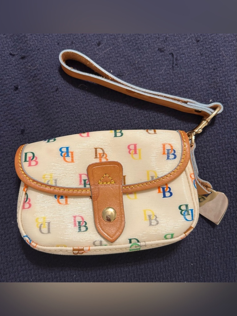 Dooney & Bourke Rainbow Monogram Wristlet